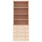 vidaXL Βιβλιοθήκη με Συρτάρια ALTA 77x35x186,5 εκ. Μασίφ Ξύλο Πεύκου
