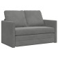 vidaXL Καναπές-Κρεβάτι Δαπέδου 2 σε 1 Σκ. Γκρι 122x204x55 εκ. Βελούδο