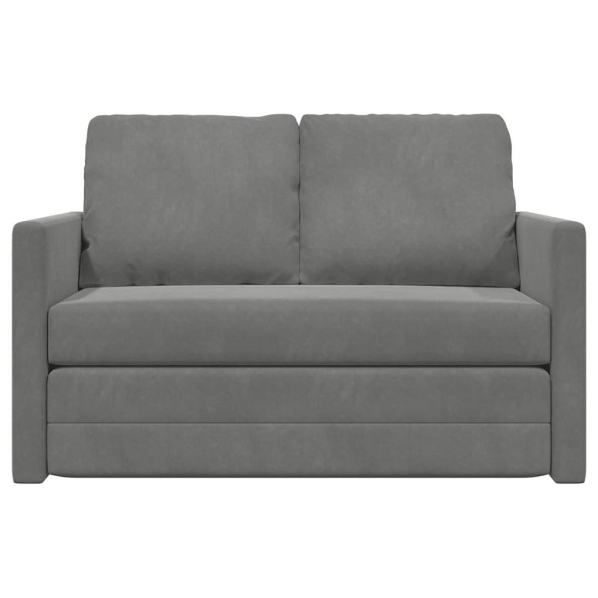 vidaXL Καναπές-Κρεβάτι Δαπέδου 2 σε 1 Σκ. Γκρι 122x204x55 εκ. Βελούδο