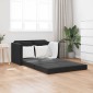 vidaXL Καναπές-Κρεβάτι Δαπέδου 2 σε 1 Μαύρος 122x204x55 εκ. Βελούδινος