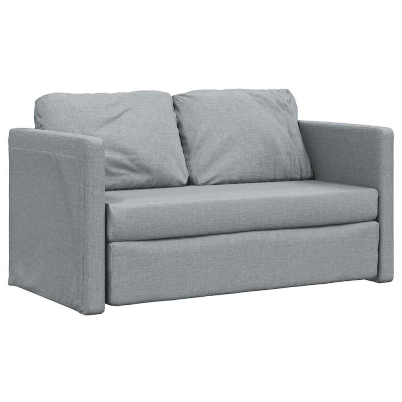 vidaXL Καναπές-Κρεβάτι Δαπέδου 2 σε 1 Αν. Γκρι 112x174x55 εκ. Ύφασμα