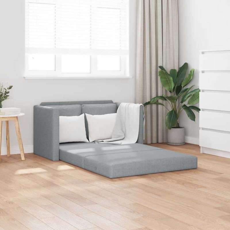 vidaXL Καναπές-Κρεβάτι Δαπέδου 2 σε 1 Αν. Γκρι 112x174x55 εκ. Ύφασμα