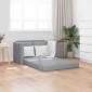 vidaXL Καναπές-Κρεβάτι Δαπέδου 2 σε 1 Αν. Γκρι 112x174x55 εκ. Ύφασμα