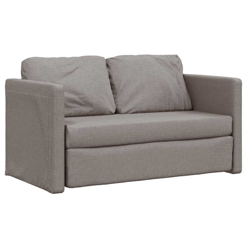 vidaXL Καναπές-Κρεβάτι Δαπέδου 2 σε 1 Taupe 112x174x55 εκ. Ύφασμα