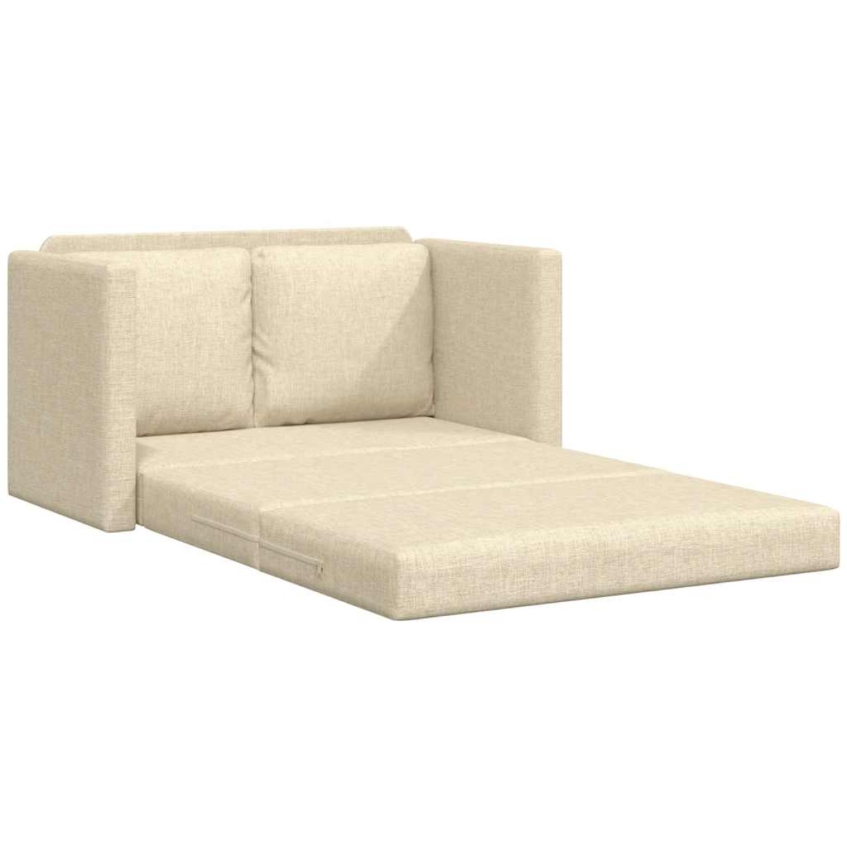 vidaXL Καναπές-Κρεβάτι Δαπέδου 2 σε 1 Κρεμ 112x174x55 εκ. Ύφασμα