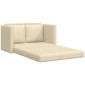vidaXL Καναπές-Κρεβάτι Δαπέδου 2 σε 1 Κρεμ 112x174x55 εκ. Ύφασμα