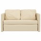 vidaXL Καναπές-Κρεβάτι Δαπέδου 2 σε 1 Κρεμ 112x174x55 εκ. Ύφασμα