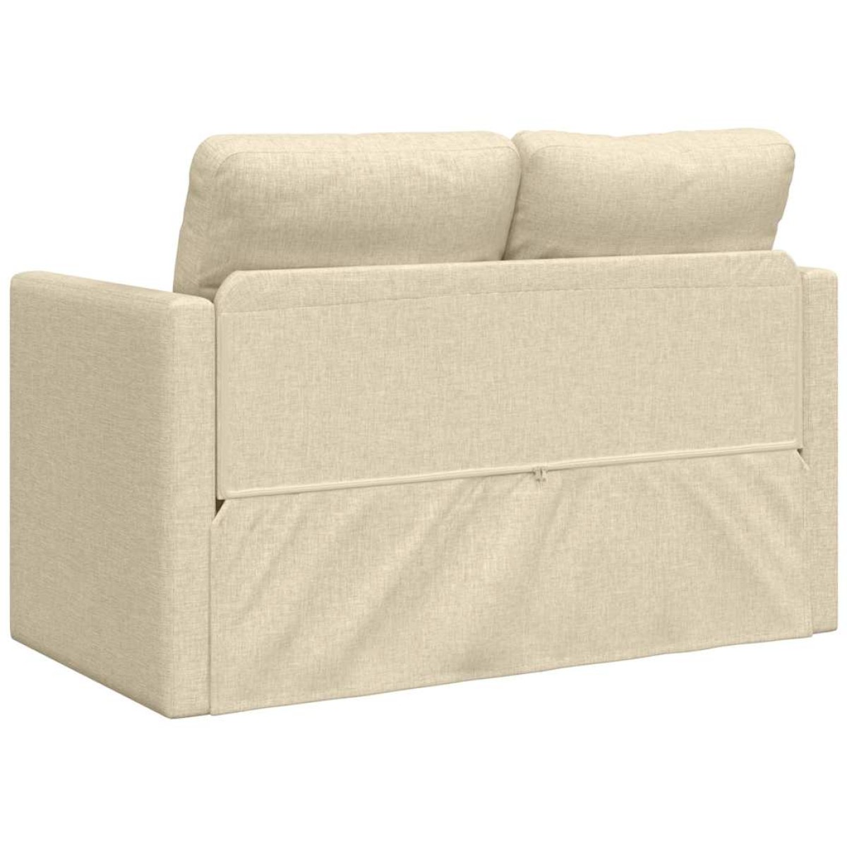 vidaXL Καναπές-Κρεβάτι Δαπέδου 2 σε 1 Κρεμ 112x174x55 εκ. Ύφασμα