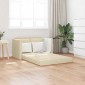 vidaXL Καναπές-Κρεβάτι Δαπέδου 2 σε 1 Κρεμ 112x174x55 εκ. Ύφασμα