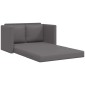 vidaXL Καναπές-Κρεβάτι Δαπέδου 2 σε 1 Γκρι 112x174x55 εκ. Συνθ. Δέρμα