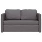 vidaXL Καναπές-Κρεβάτι Δαπέδου 2 σε 1 Γκρι 112x174x55 εκ. Συνθ. Δέρμα