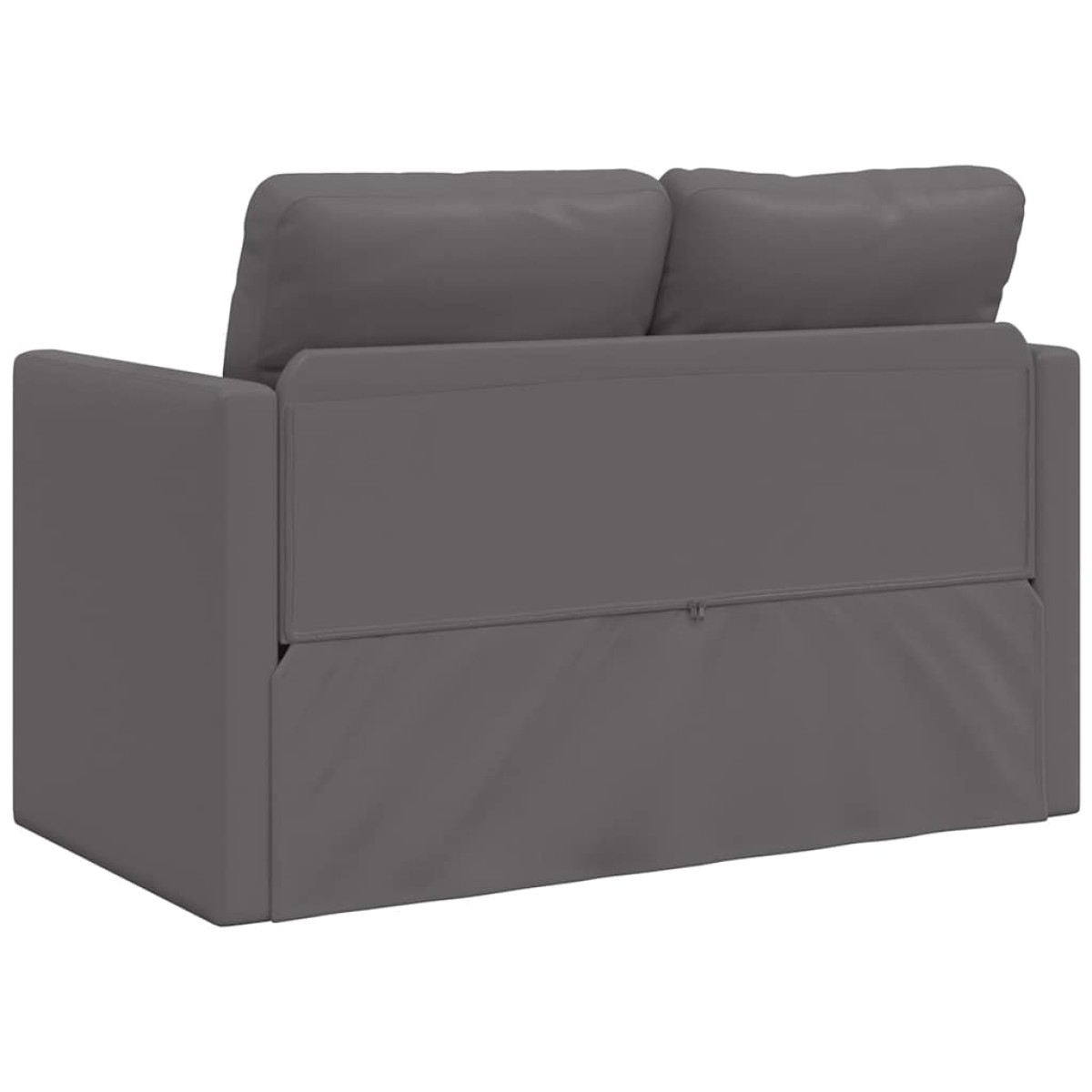 vidaXL Καναπές-Κρεβάτι Δαπέδου 2 σε 1 Γκρι 112x174x55 εκ. Συνθ. Δέρμα