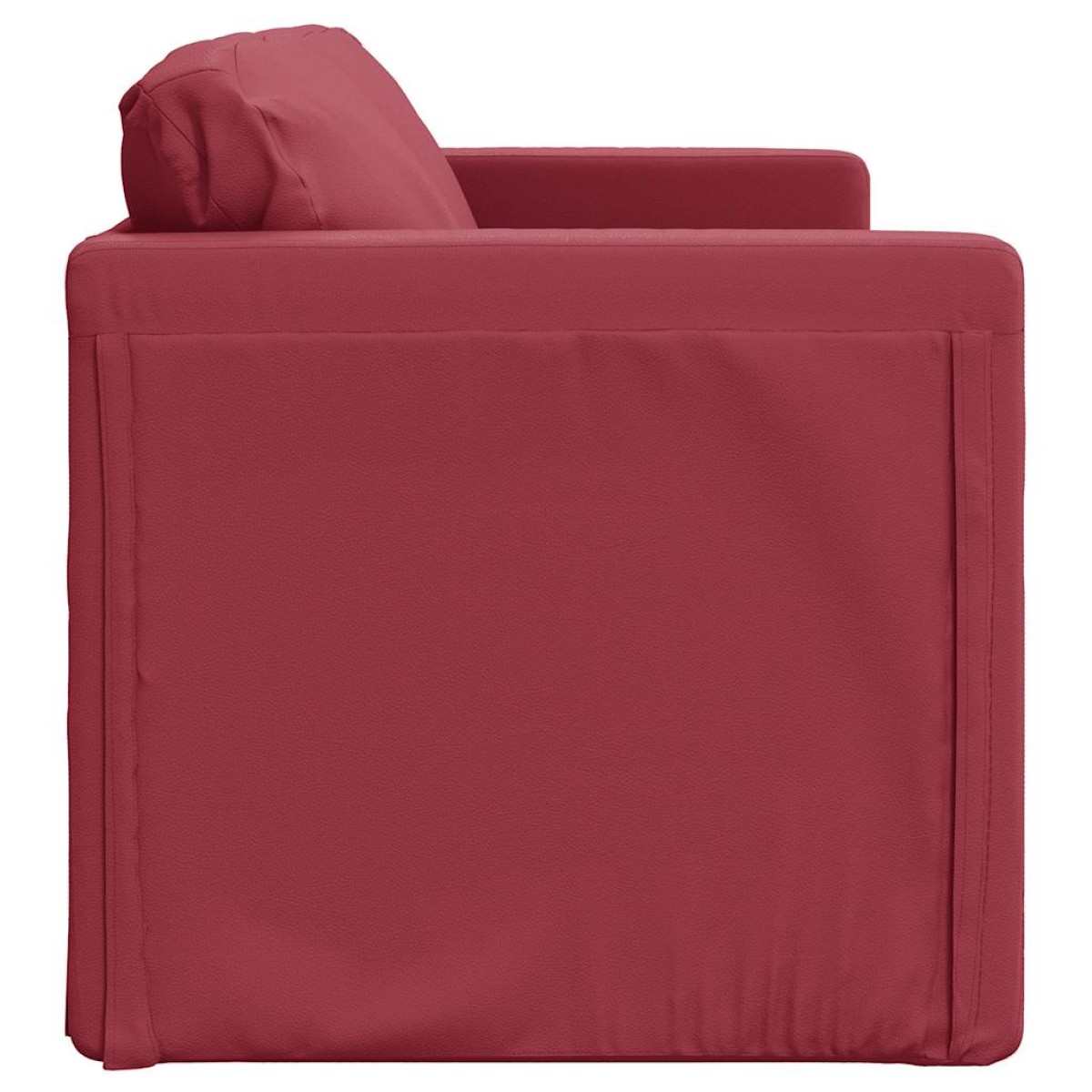 vidaXL Καναπές-Κρεβάτι Δαπέδου 2σε 1 Μπορντό 112x174x55εκ. Συνθ. Δέρμα
