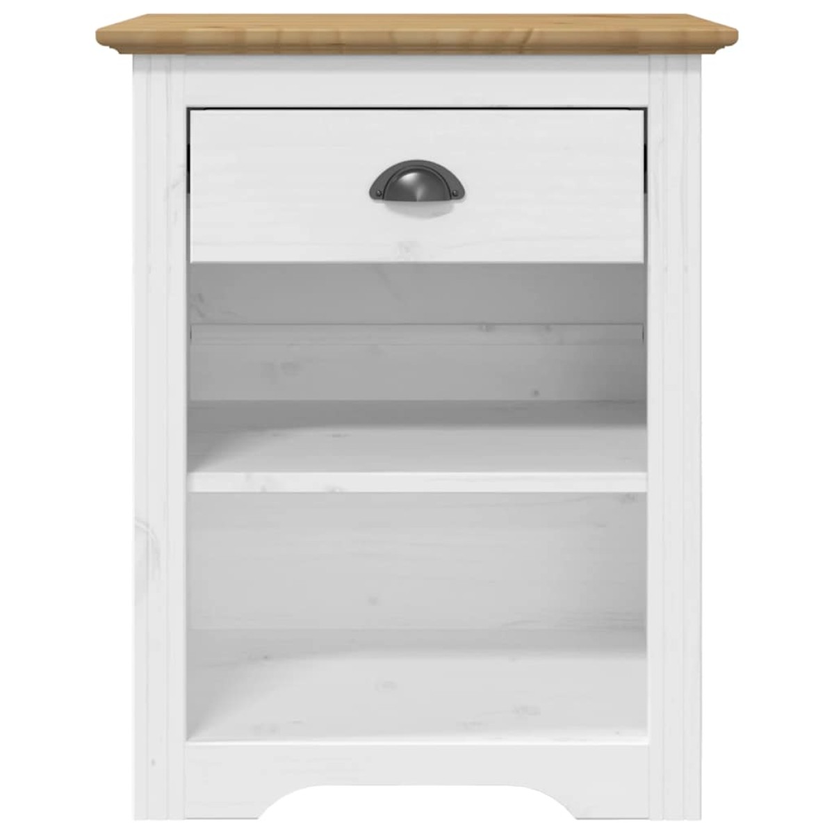 vidaXL Κομοδίνο BODO Καφέ 53 x 38,5 x 66 εκ. από Μασίφ Ξύλο Πεύκου