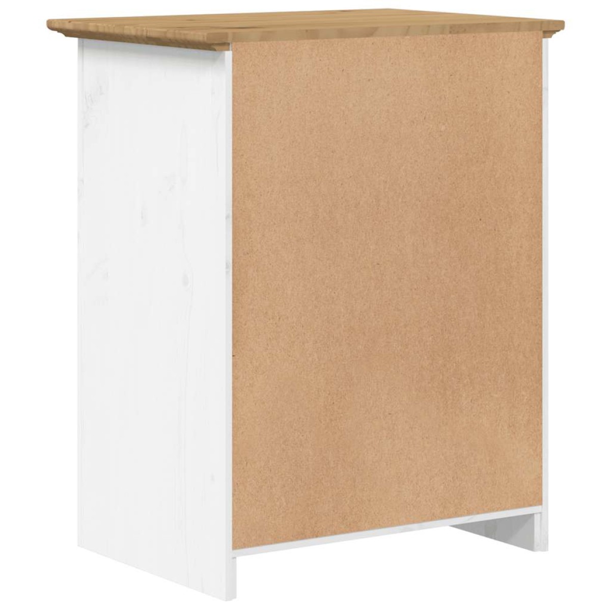 vidaXL Κομοδίνο BODO Καφέ 53 x 38,5 x 66 εκ. από Μασίφ Ξύλο Πεύκου