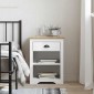 vidaXL Κομοδίνο BODO Καφέ 53 x 38,5 x 66 εκ. από Μασίφ Ξύλο Πεύκου
