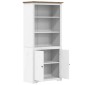 vidaXL Βιβλιοθήκη BODO Λευκή/Καφέ 80x40x172 εκ. από Μασίφ Ξύλο Πεύκου