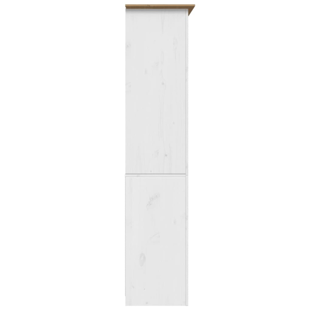 vidaXL Βιβλιοθήκη BODO Λευκή/Καφέ 80x40x172 εκ. από Μασίφ Ξύλο Πεύκου
