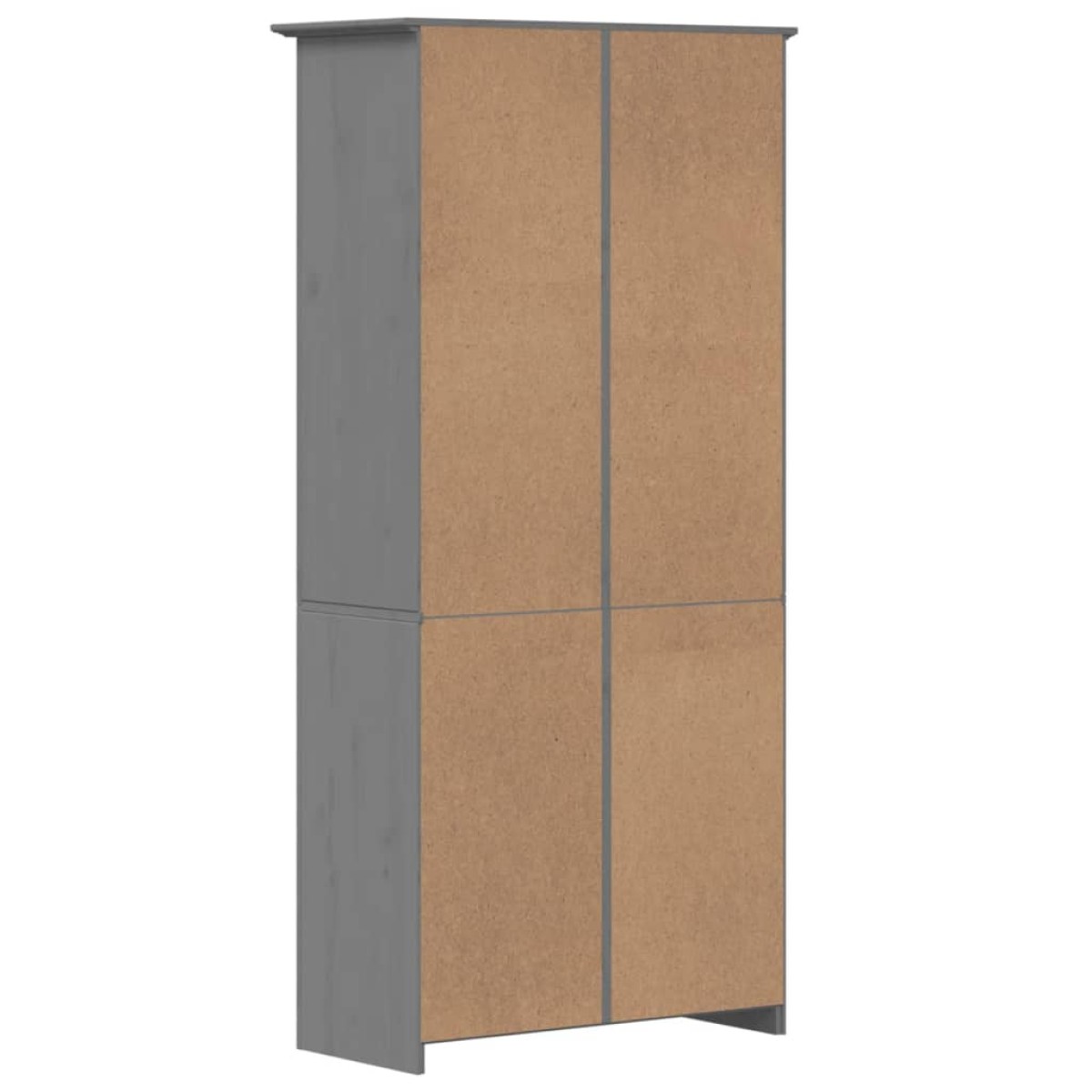 vidaXL Βιβλιοθήκη BODO Γκρι 80 x 40 x 172 εκ. από Μασίφ Ξύλο Πεύκου