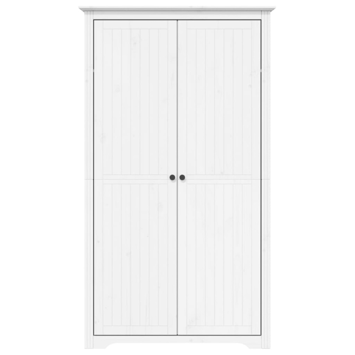 vidaXL Ντουλάπα BODO Λευκή 101 x 52 x 176,5 εκ. από Μασίφ Ξύλο Πεύκου