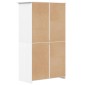 vidaXL Ντουλάπα BODO Λευκή 101 x 52 x 176,5 εκ. από Μασίφ Ξύλο Πεύκου