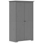 vidaXL Ντουλάπα BODO Γκρι 101 x 52 x 176,5 εκ. από Μασίφ Ξύλο Πεύκου