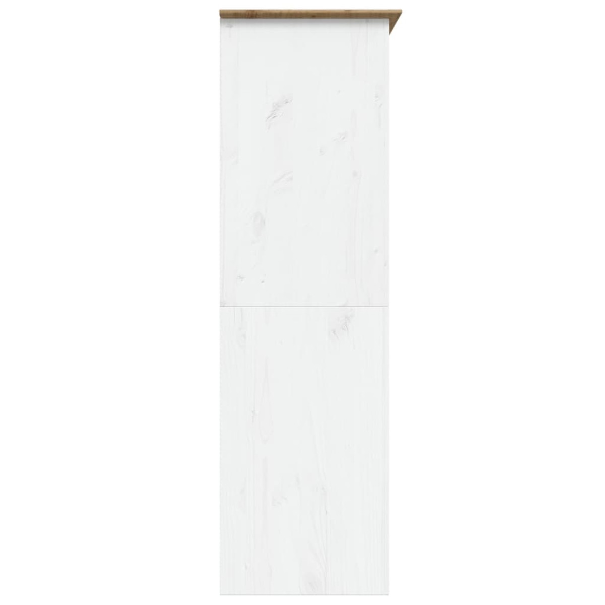 vidaXL Ντουλάπα BODO Λευκή/Καφέ 151,5x52x176,5 εκ. Μασίφ Ξύλο Πεύκου