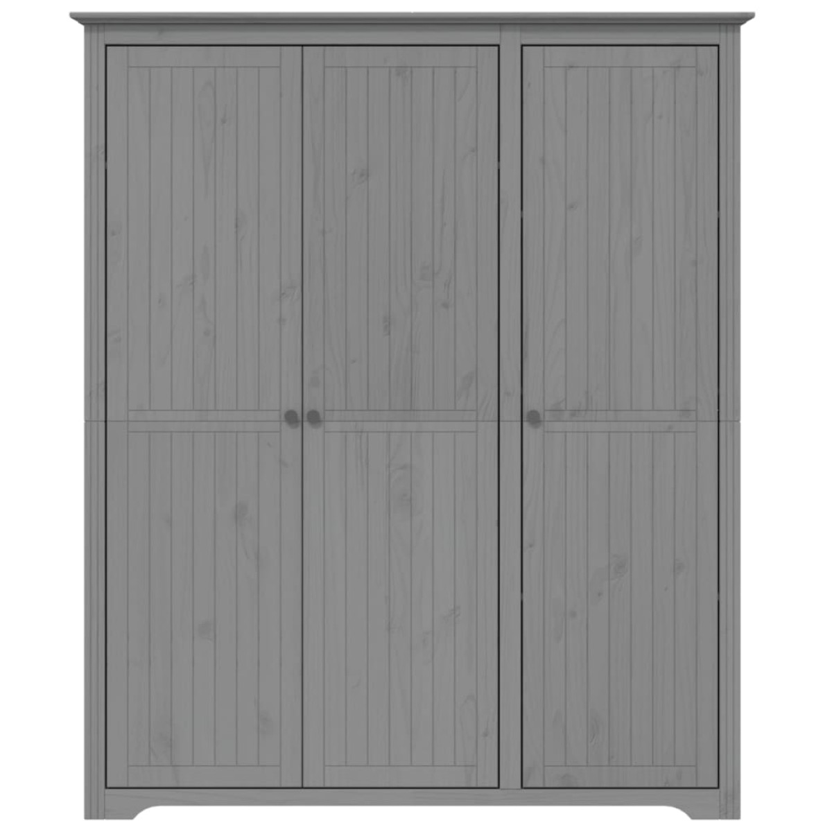 vidaXL Ντουλάπα BODO Γκρι 151,5x52x176,5 εκ. από Μασίφ Ξύλο Πεύκου