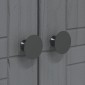vidaXL Ντουλάπα BODO Γκρι 151,5x52x176,5 εκ. από Μασίφ Ξύλο Πεύκου