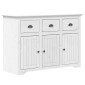 vidaXL Μπουφές BODO Λευκός 115 x 43 x 79,5 εκ. από Μασίφ Ξύλο Πεύκου