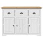 vidaXL Ντουλάπι BODO Λευκό/Καφέ 115x43x79,5 εκ. από Μασίφ Ξύλο Πεύκου