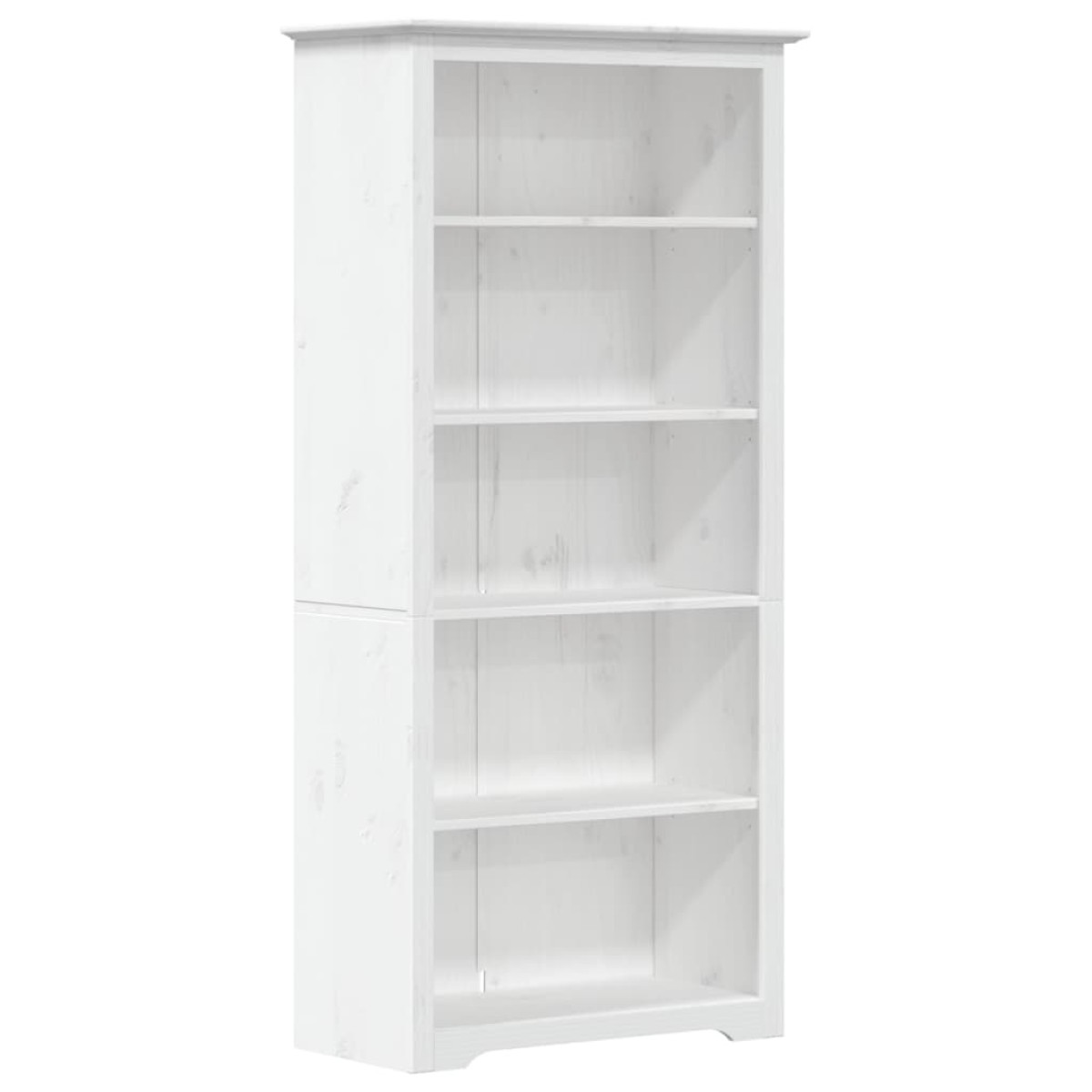 vidaXL Βιβλιοθήκη BODO 5 Επ. Λευκή 80x38x180 εκ. από Μασίφ Ξύλο Πεύκου