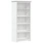 vidaXL Βιβλιοθήκη BODO 5 Επ. Λευκή 80x38x180 εκ. από Μασίφ Ξύλο Πεύκου