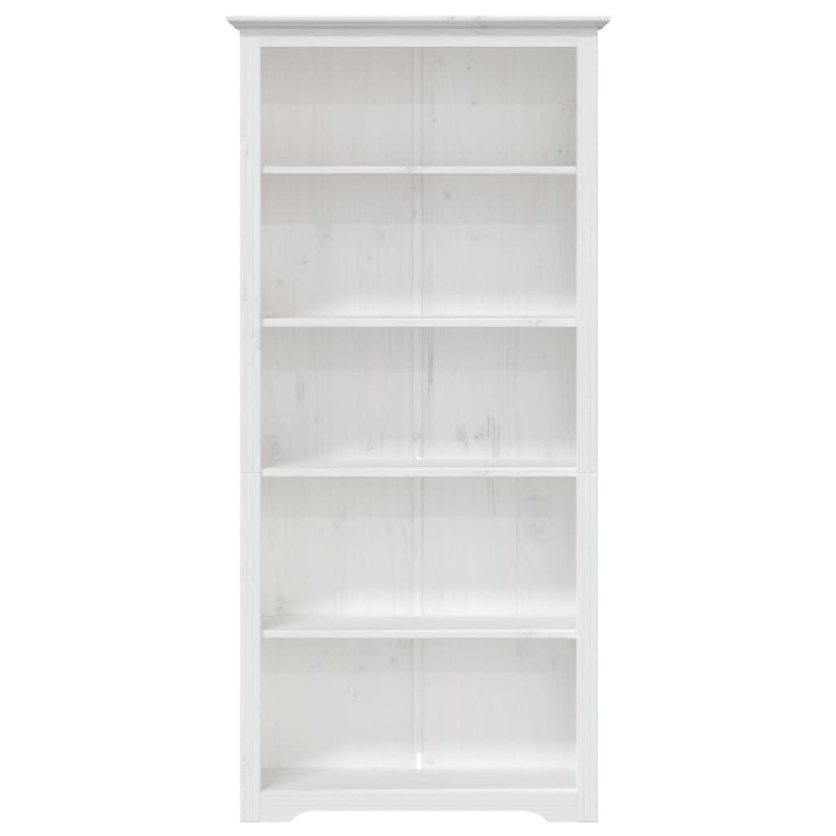 vidaXL Βιβλιοθήκη BODO 5 Επ. Λευκή 80x38x180 εκ. από Μασίφ Ξύλο Πεύκου