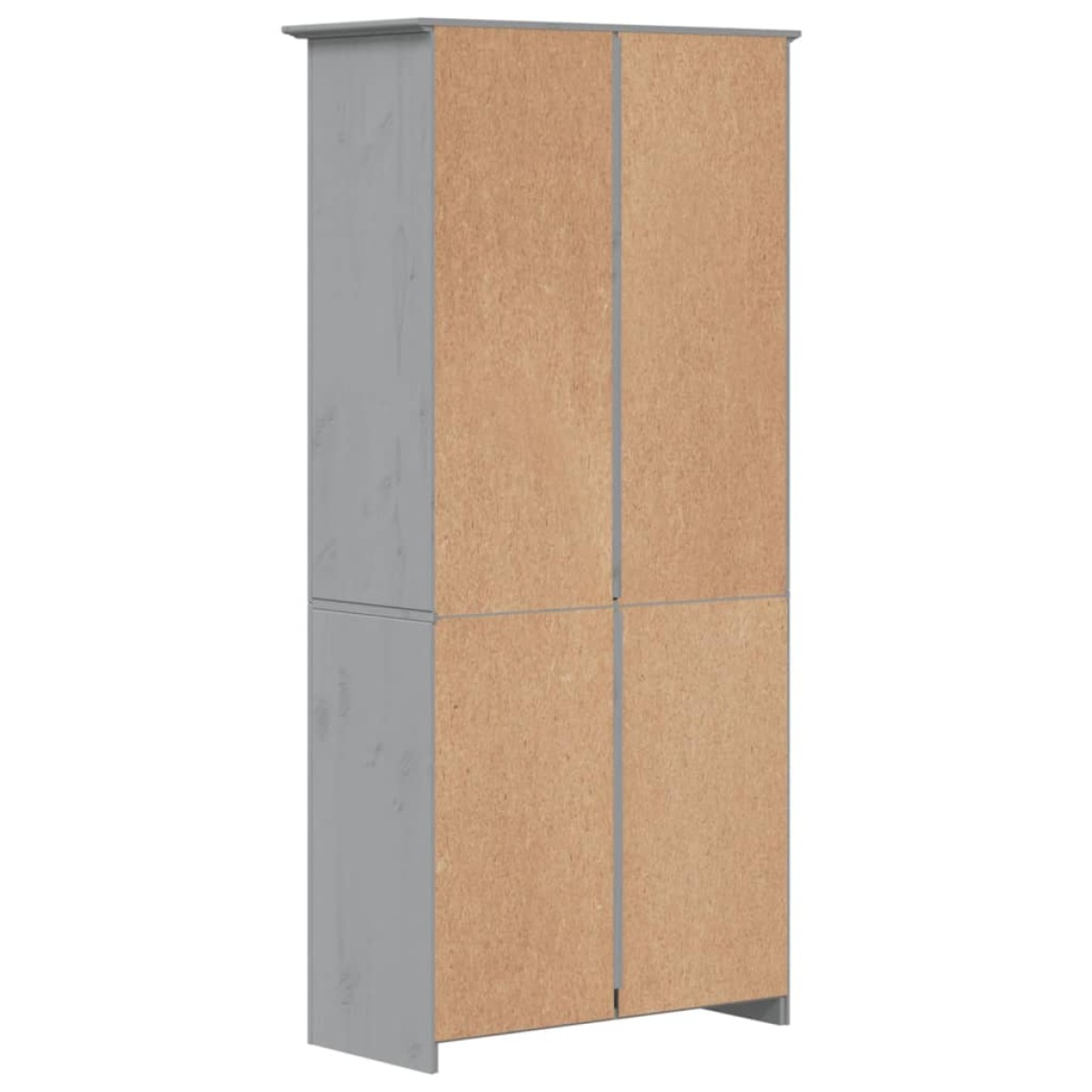 vidaXL Βιβλιοθήκη BODO 5 Επ. Γκρι 80x38x180 εκ. από Μασίφ Ξύλο Πεύκου