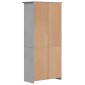 vidaXL Βιβλιοθήκη BODO 5 Επ. Γκρι 80x38x180 εκ. από Μασίφ Ξύλο Πεύκου