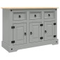 vidaXL Μπουφές Corona Γκρι 112x43x78 εκ. Μασίφ Ξύλο Μεξικάνικου Πεύκου