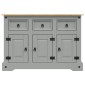 vidaXL Μπουφές Corona Γκρι 112x43x78 εκ. Μασίφ Ξύλο Μεξικάνικου Πεύκου
