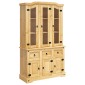 vidaXL Βιτρίνα Corona Καφέ 112x43x196εκ. Μασίφ Ξύλο Μεξικάνικου Πεύκου