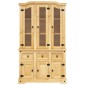 vidaXL Βιτρίνα Corona Καφέ 112x43x196εκ. Μασίφ Ξύλο Μεξικάνικου Πεύκου