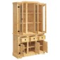 vidaXL Βιτρίνα Corona Καφέ 112x43x196εκ. Μασίφ Ξύλο Μεξικάνικου Πεύκου