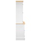 vidaXL Βιτρίνα Corona Λευκή 112 x 43 x 196 εκ. από Μασίφ Ξύλο Πεύκου