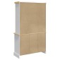 vidaXL Βιτρίνα Corona Λευκή 112 x 43 x 196 εκ. από Μασίφ Ξύλο Πεύκου