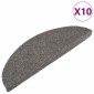 vidaXL Πατάκια Σκάλας Αυτοκόλλητα 10 τεμ. Γκρι 56 x 17 x 3 εκ.