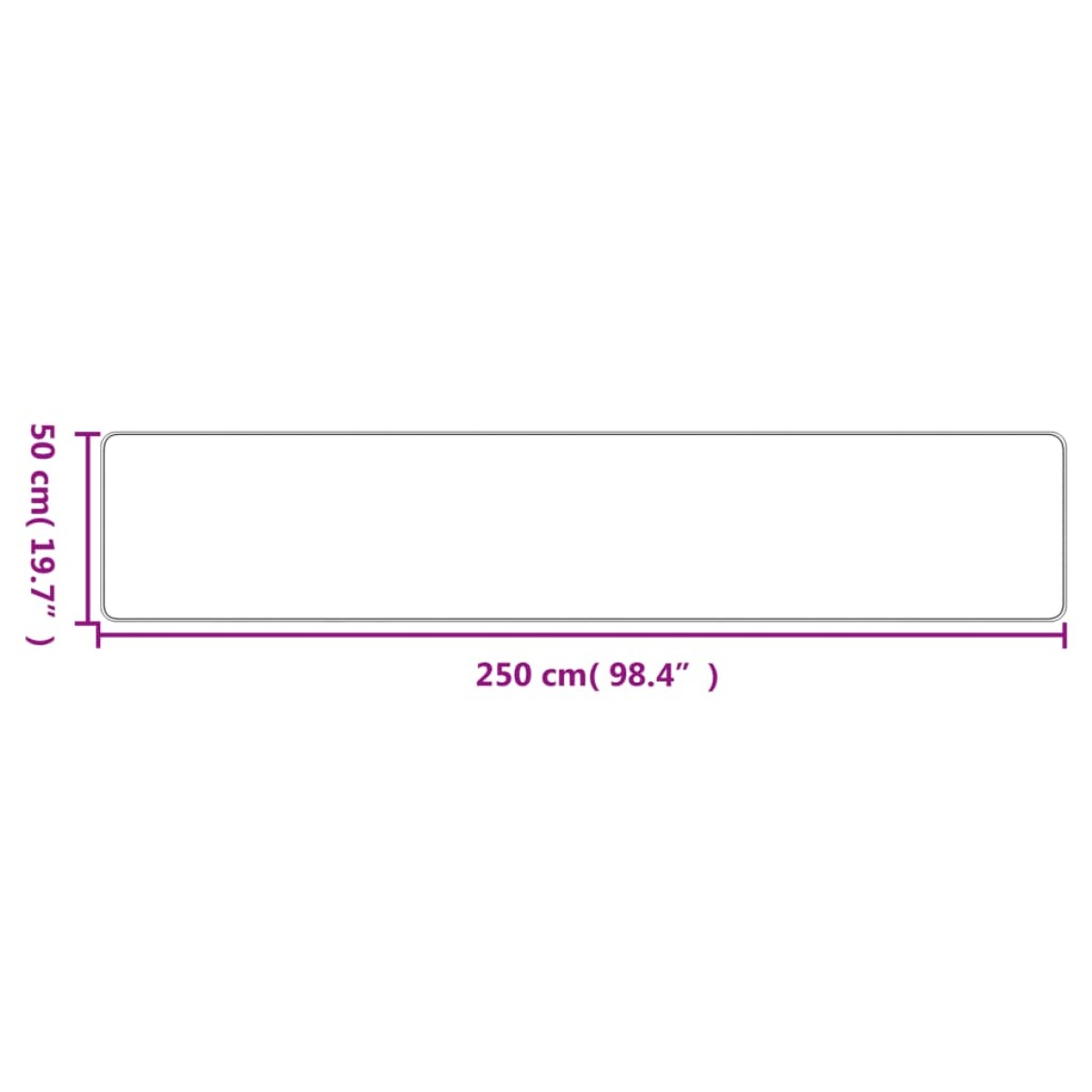 vidaXL Χαλί Διάδρομος Εμφάνιση Σιζάλ Taupe 50x250 εκ.