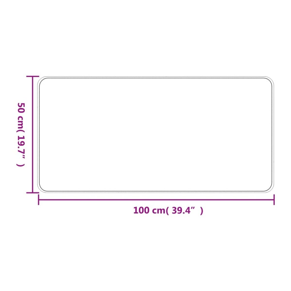 vidaXL Χαλί Διάδρομος Εμφάνιση Σιζάλ Ανθρακί 50 x 100 εκ.