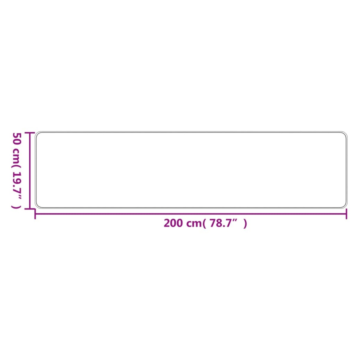 vidaXL Χαλί Διάδρομος Εμφάνιση Σιζάλ Ανθρακί 50 x 200 εκ.