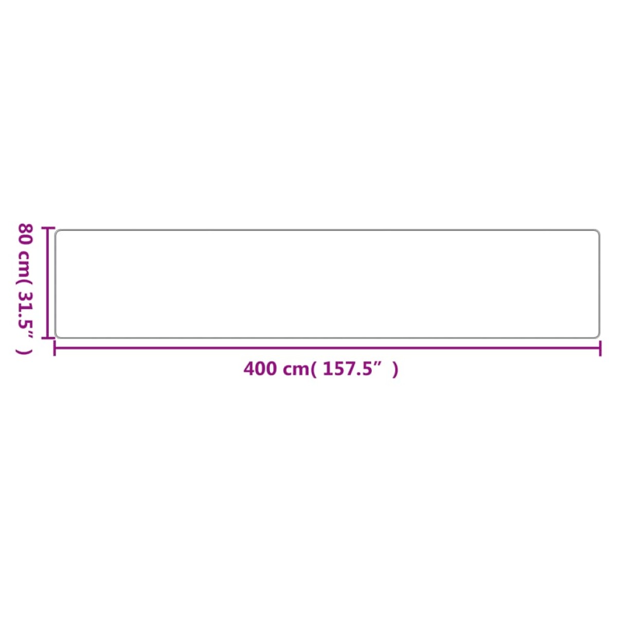 vidaXL Χαλί Διάδρομος Εμφάνιση Σιζάλ Ανθρακί 80 x 400 εκ.