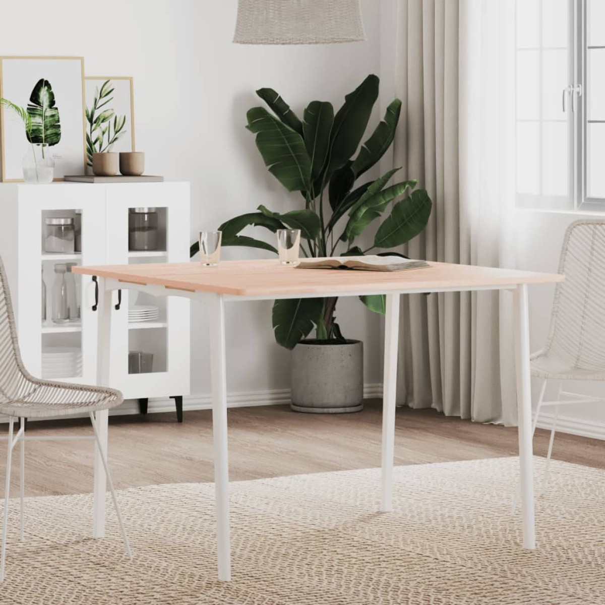 vidaXL Επιφάνεια Τραπεζιού Τετράγωνη 90x90x1,5 εκ. Μασίφ Ξύλο Οξιάς