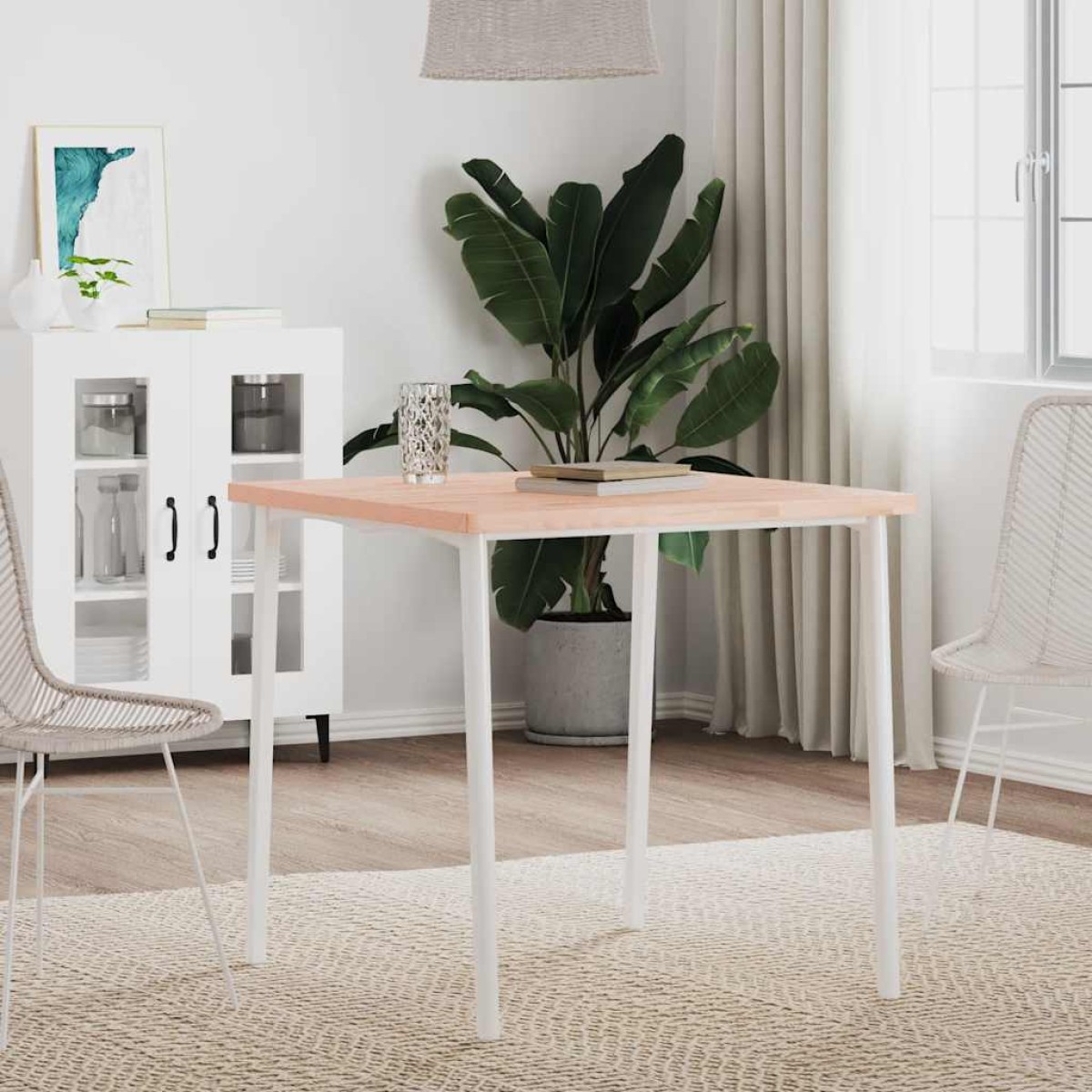 vidaXL Επιφάνεια Τραπεζιού Τετράγωνη 70x70x2,5 εκ. Μασίφ Ξύλο Οξιάς